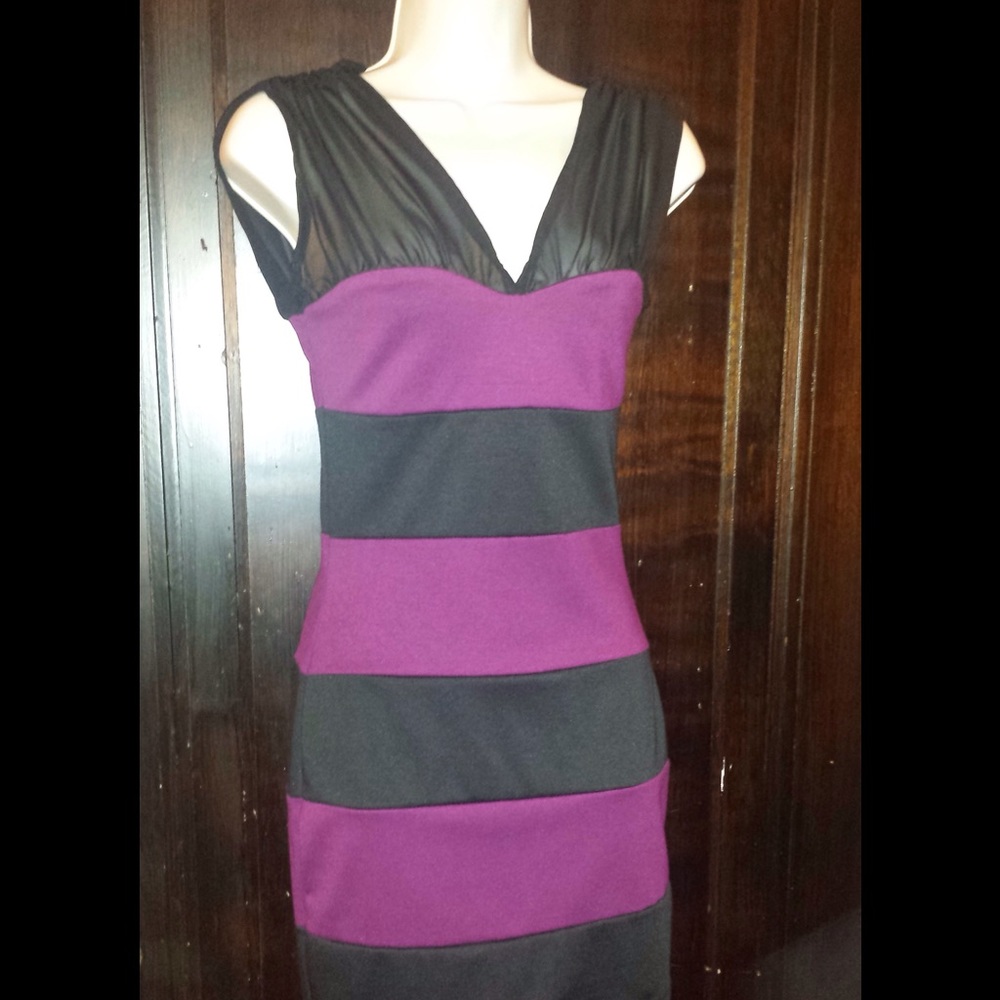 Purple and black dress