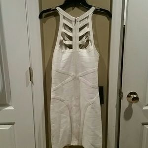 Bebe off white short cocktail dress.  Black also