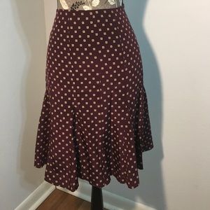 Burgundy & tan Gap skirt