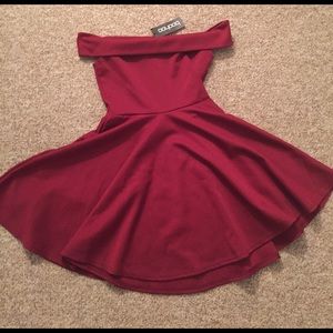 Boohoo Off the Shoulder Dress
