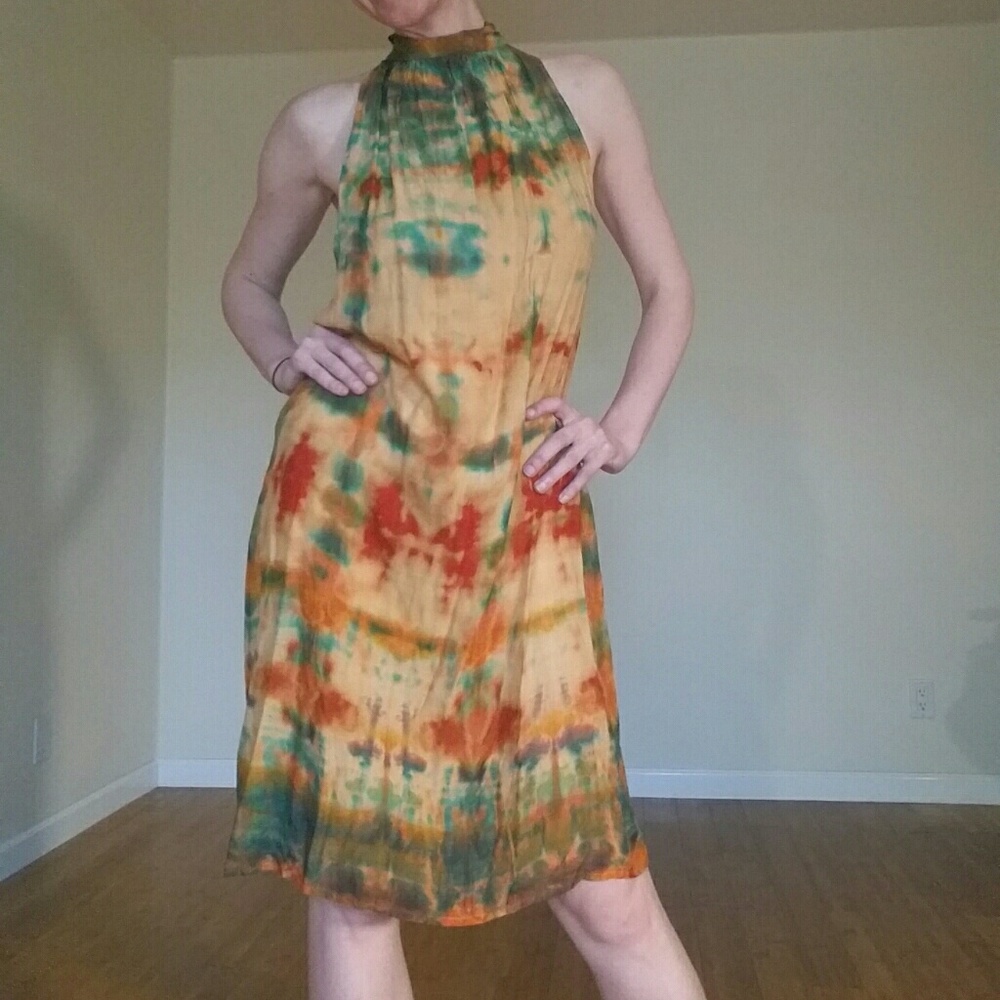 Unique Cotton Tie-Dye Dress