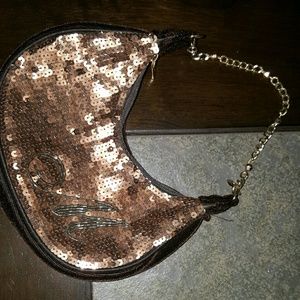 Velvet/sequins small purse