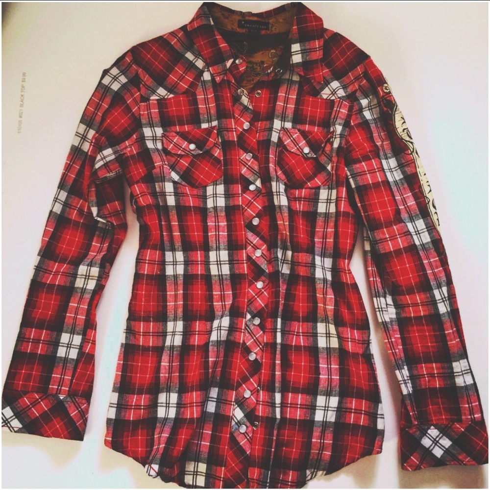 Red Plaid Top