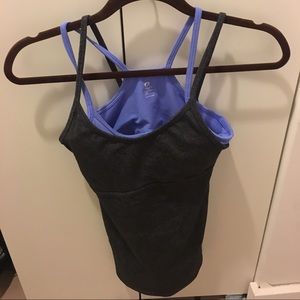 Gap heather grey and blue workout top size xs