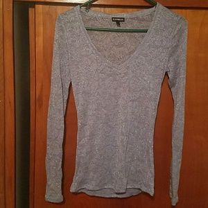 womens express vneck long sleeve