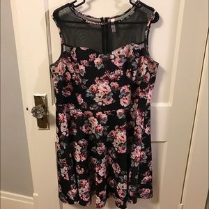 Floral Fit and Flare Dress