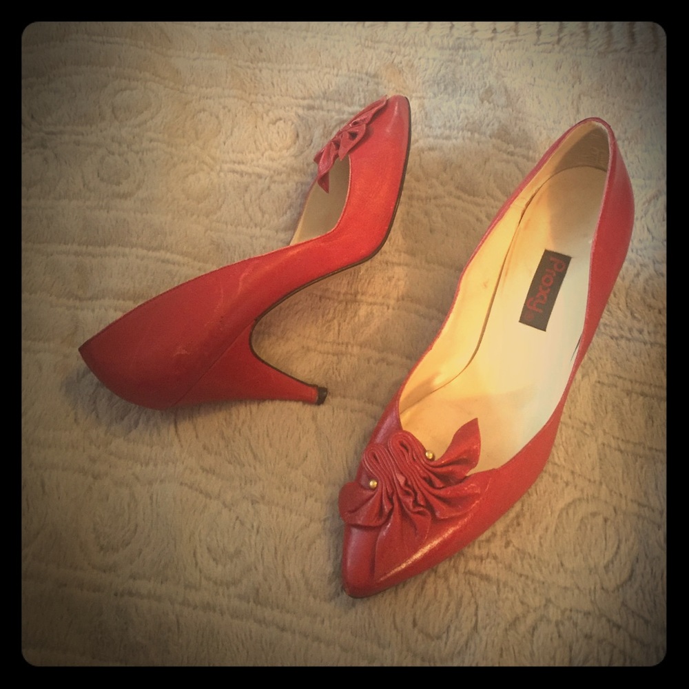 Vintage leather heels