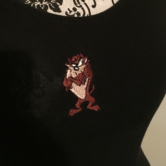 Tasmanian Devil Black Cotton/Spandex Bodysuit - Picture 3 of 4