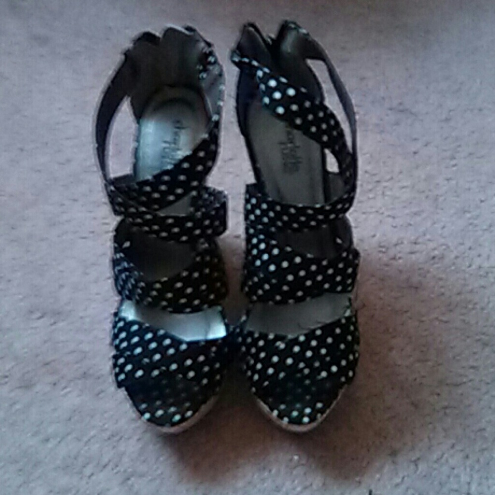 Poka dot high heels