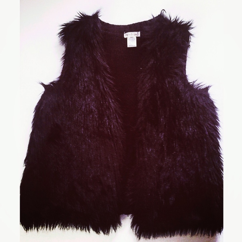 Faux Fur Black Vest