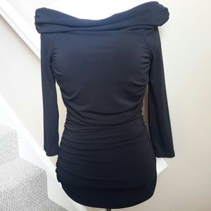 Ann Taylor Draped Black Top