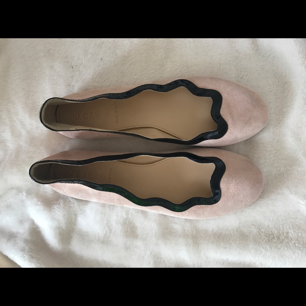 Jcrew scalloped-rim flats