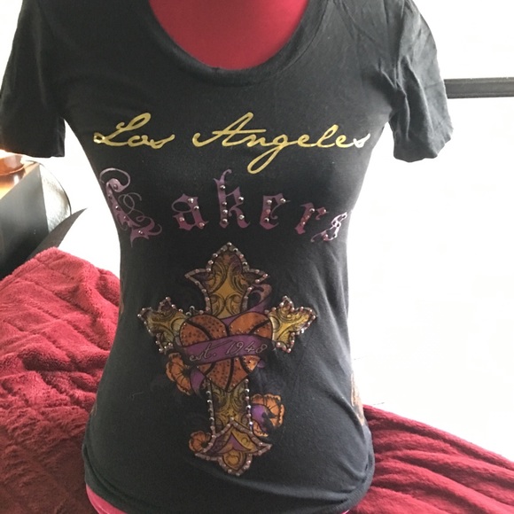 LAKERS Couture Tops - 🙏REMEMBER KOBE🙏LA LAKERS, "BLING" ANGEL WING TEE