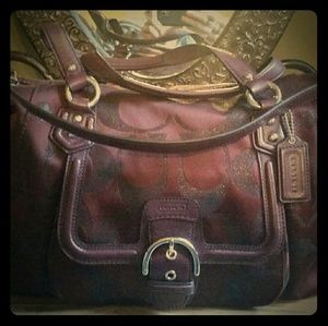 Coach Signature Convertible Campbell Bag!