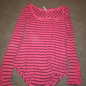 Striped free people long sleeve