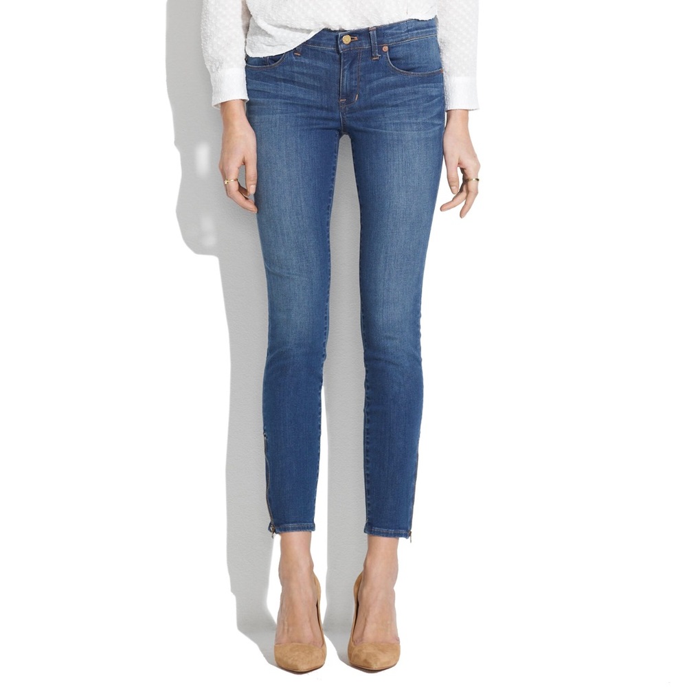 Madewell skinny zip jeans