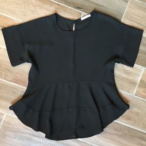 Altar'd State Black Peplum Top