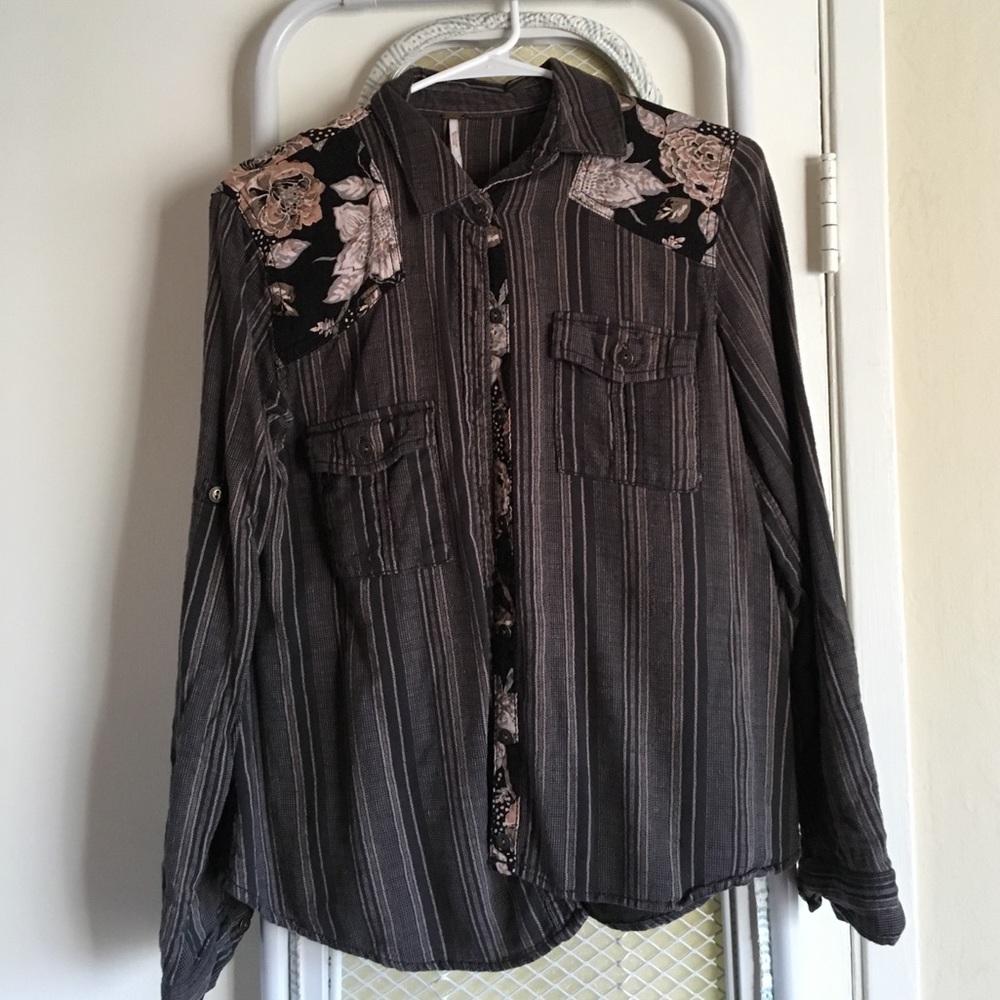 Free People floral button up
