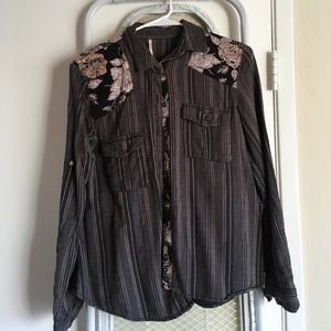 Free People floral button up