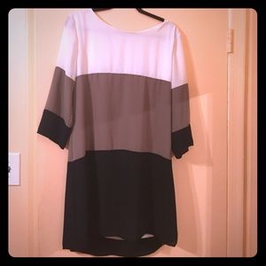 Stripped shift dress: