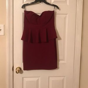 Burgundy dress