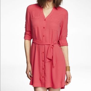 NWT Express Coral Shirt Dress