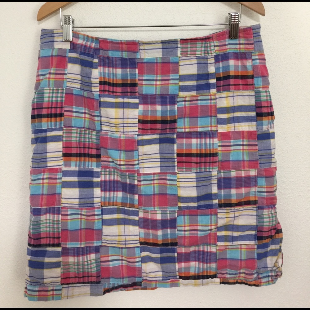 Size 14 Madras patchwork skirt