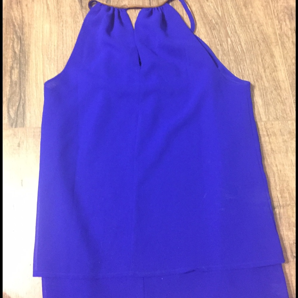 Blue halter top shirt