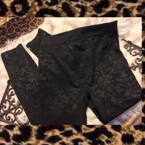 Black Damask Tights