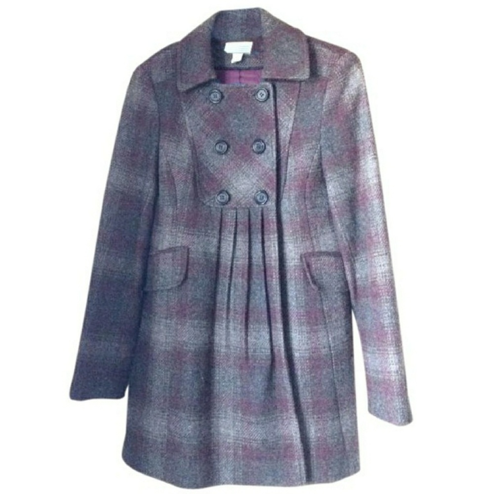 Flared wool peacoat