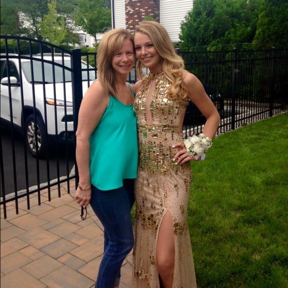 Sherri Hill Gold Prom Dress 9714