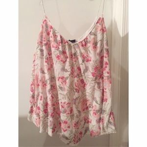 Adorable floral flow tank top