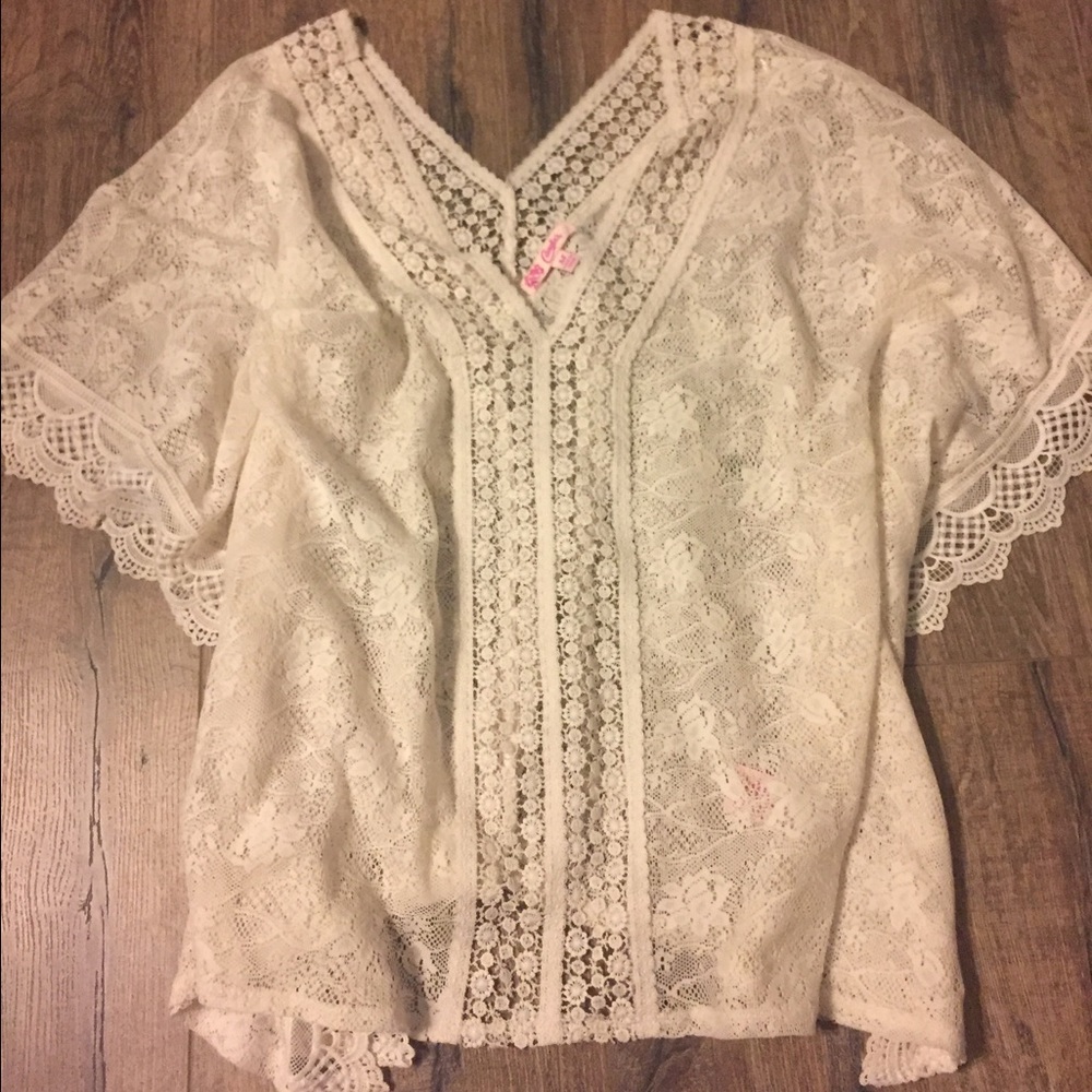 Lace blouse.