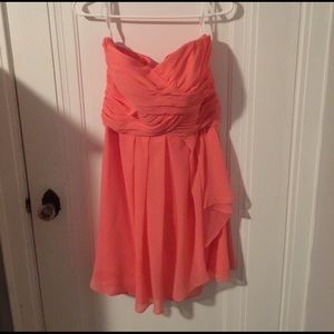 David's Bridal coral dress!