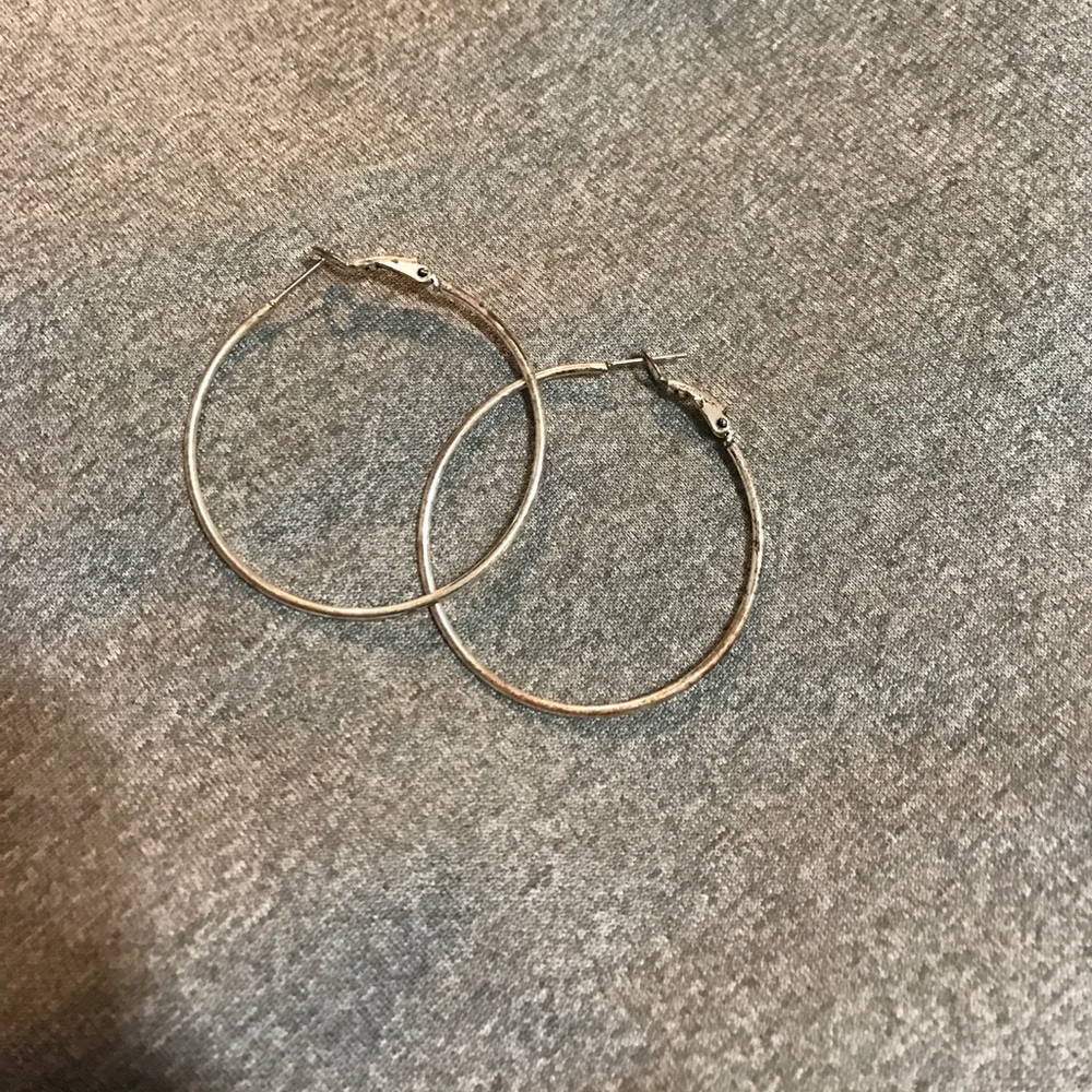 Silver hoops