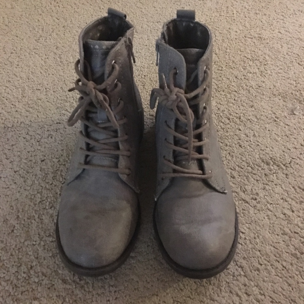 Grey vintage inspired boots