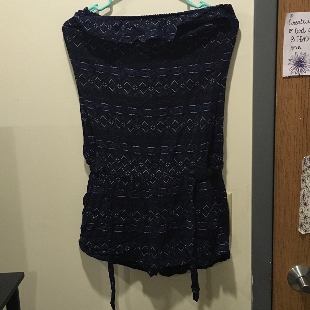 Strapless romper