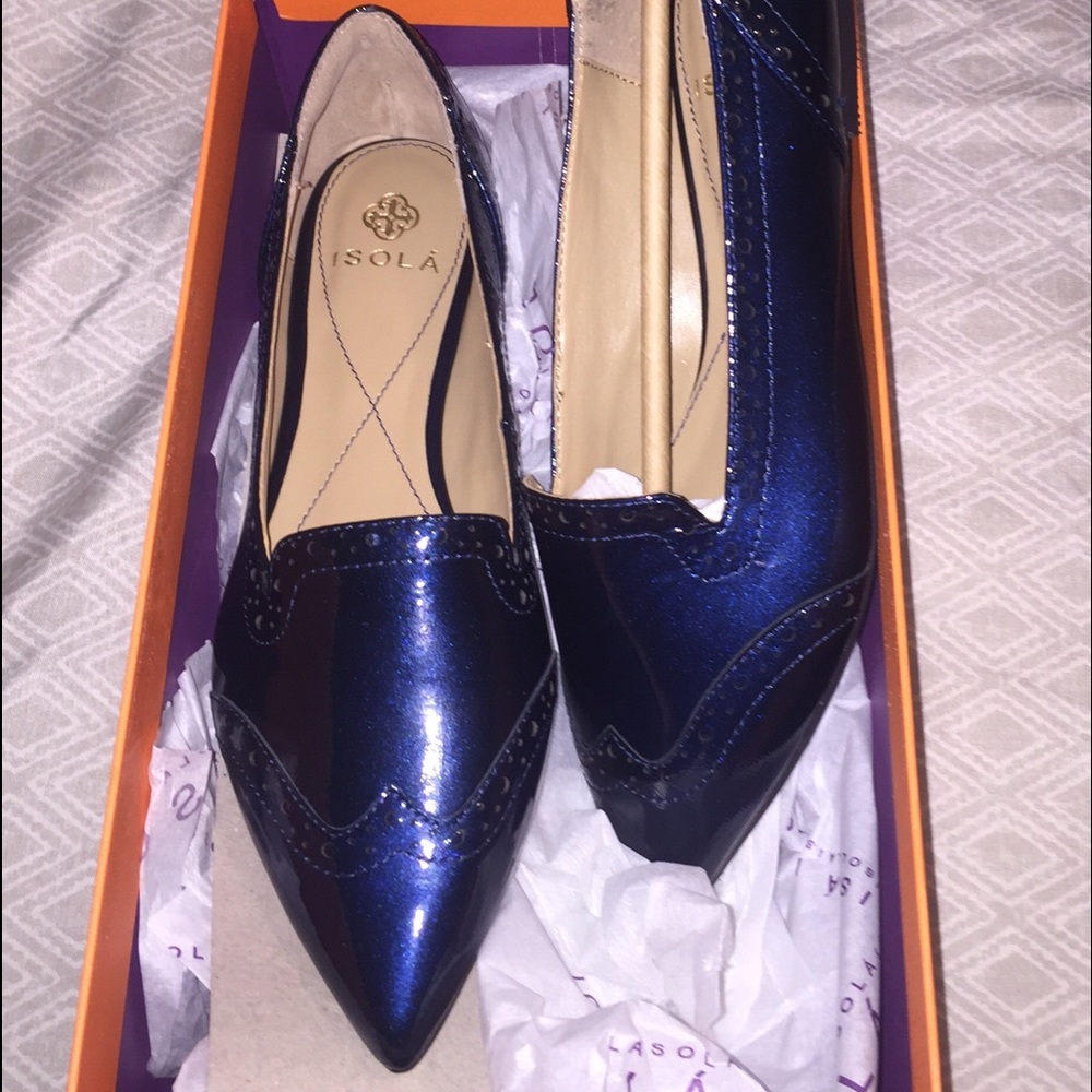 ISOLA Patent Leather Pointed Toe Flats