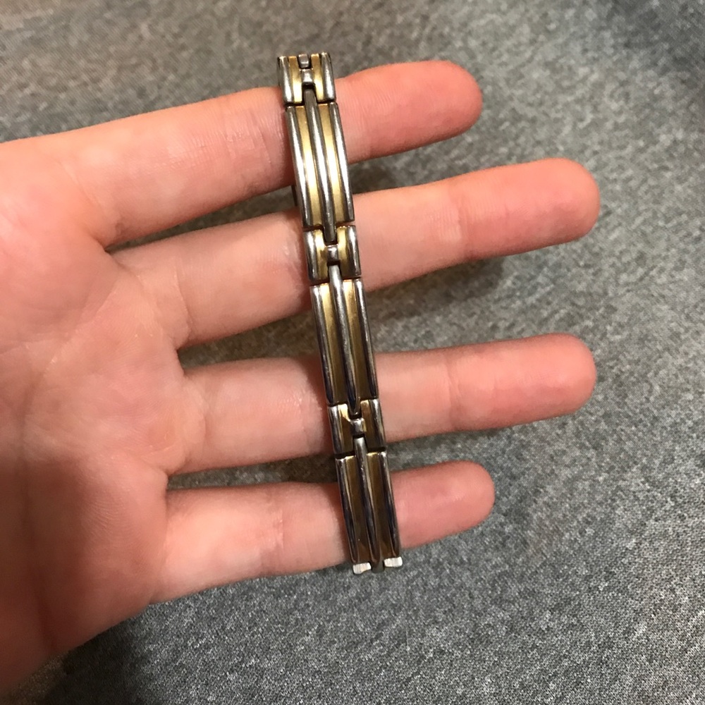 Silver and gold bracelet