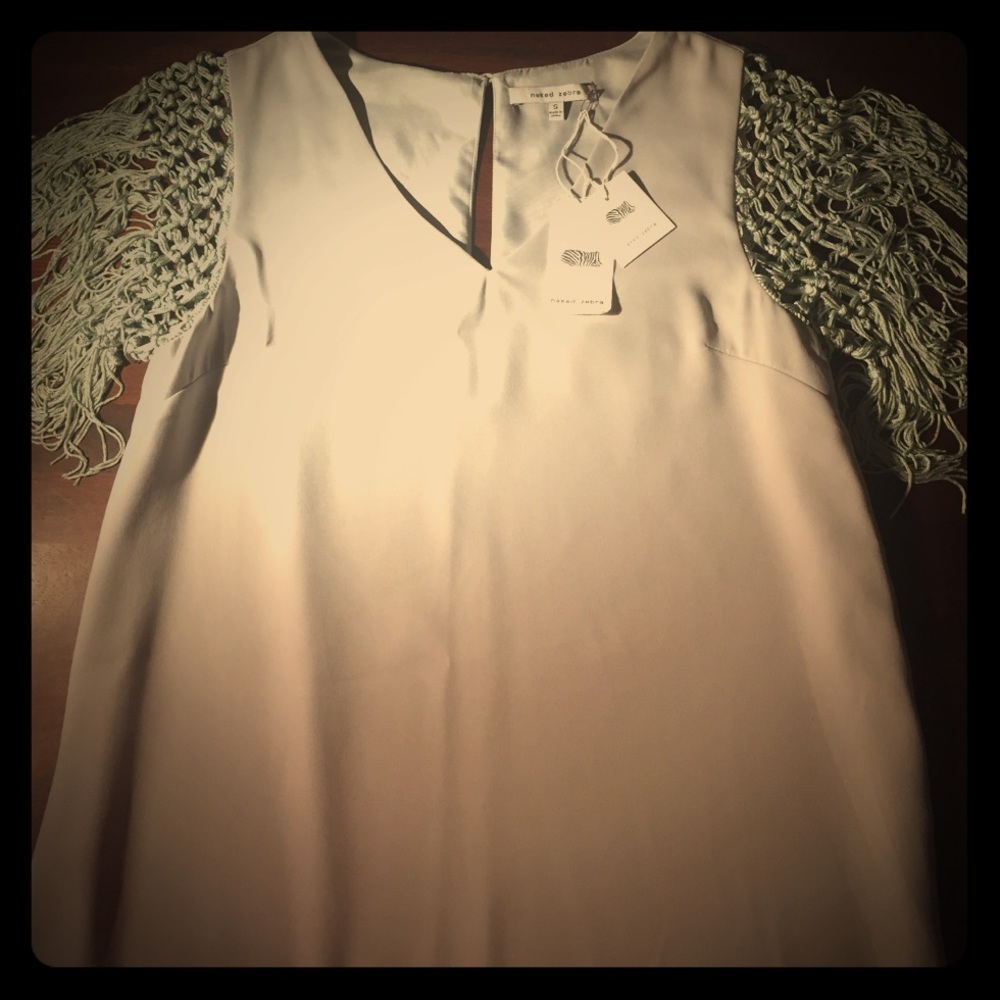 Naked Zebra Light Grey Shift Dress