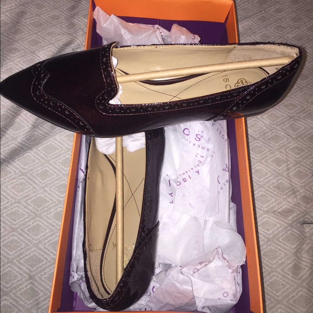 ISOLA Patent Leather Pointed Toe Flats