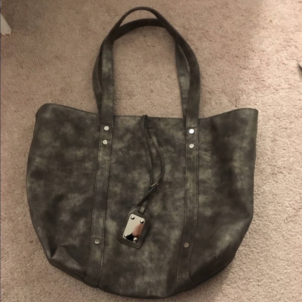 Charcoal grey suede purse (on hold)