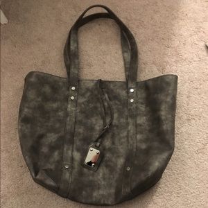 Charcoal grey suede purse (on hold)
