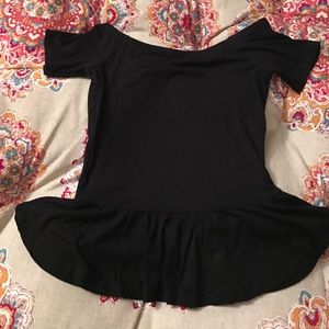 Peplum off the shoulder shirt