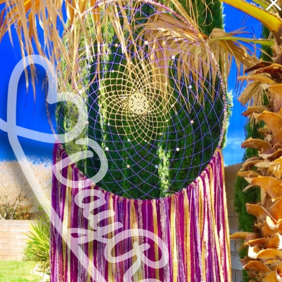 Huge Dreamcatcher harmony purple and gold - Picture 3 of 4