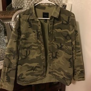 Olive Green Camouflage Jacket