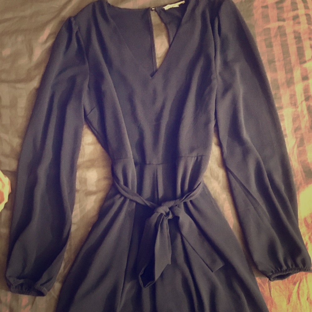 Blue long sleeve romper