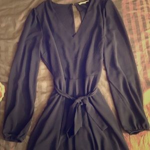 Blue long sleeve romper