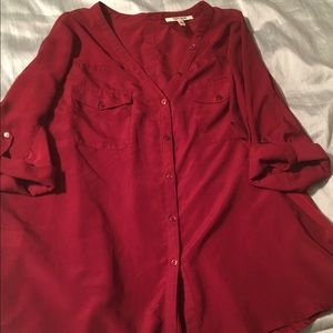 Maroon Button-down shirt