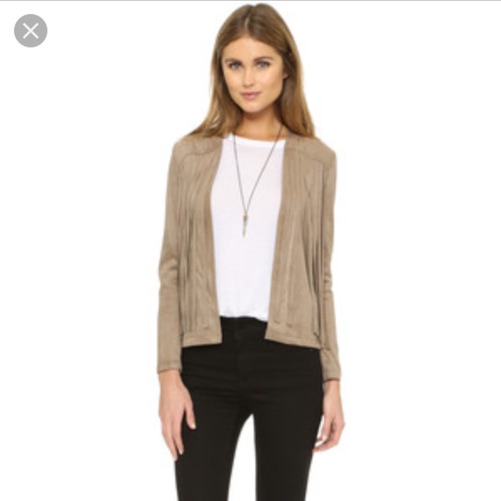 Cupcakes and cashmere faux suede jacket